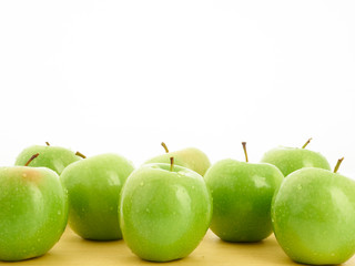 green apple on a plate