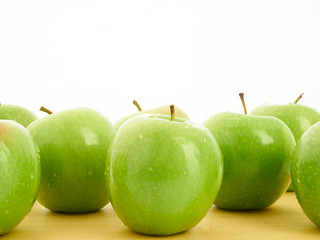 green apple on a plate