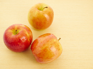 red apples on white background