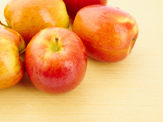 red apples on white background