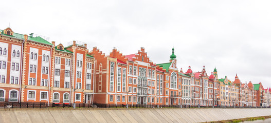 Fototapeta premium Bruges embankment, Yoshkar-Ola city, Mari El Republic, Russia