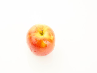 red apples on white background