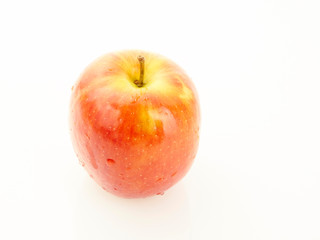 red apples on white background