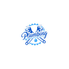 Plumbing service logo design - modern logo