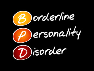 BPD - Borderline Personality Disorder acronym, medical concept background