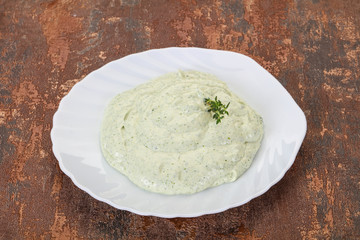 Cottage cream snack with herbs