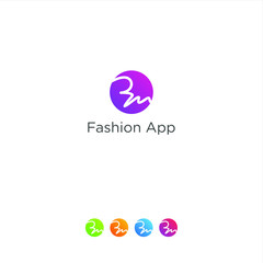 Fashion app logo design technology modern