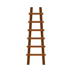 Simple Rough Step Ladder Pushing Forward Vector Illustration