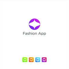 Fashion app logo design technology modern
