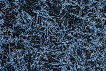 texture blue frosty pattern on black glass seamless