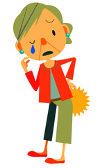 シニア　女性　腰痛