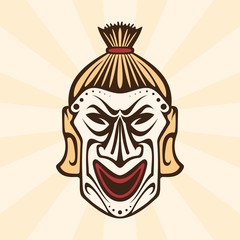 Abstract tribal ethnic mask vector concept design