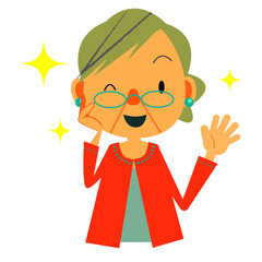 シニア　女性　幸せ