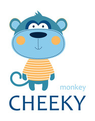 card of cheeky monkey