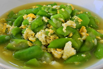 Stir fried zucchini healthy food and delicious.