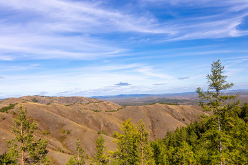 Nuraly mountain range near Zyuratkul national park. Nuraly mountain range is located on the border of the Bashkortostan republic and Chelyabinsk region. Bashkortostan, South Ural, Russia