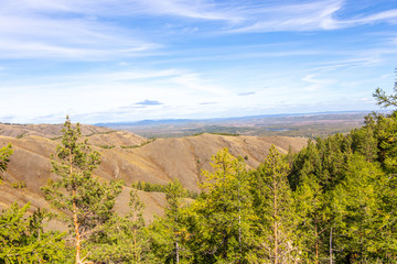 Nuraly mountain range near Zyuratkul national park. Nuraly mountain range is located on the border of the Bashkortostan republic and Chelyabinsk region. Bashkortostan, South Ural, Russia