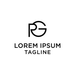 initial letter logo GR, RG logo template