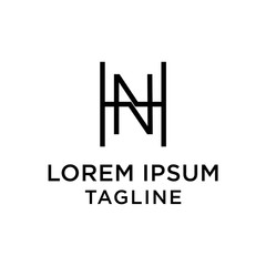 initial letter logo HN, NH logo template 