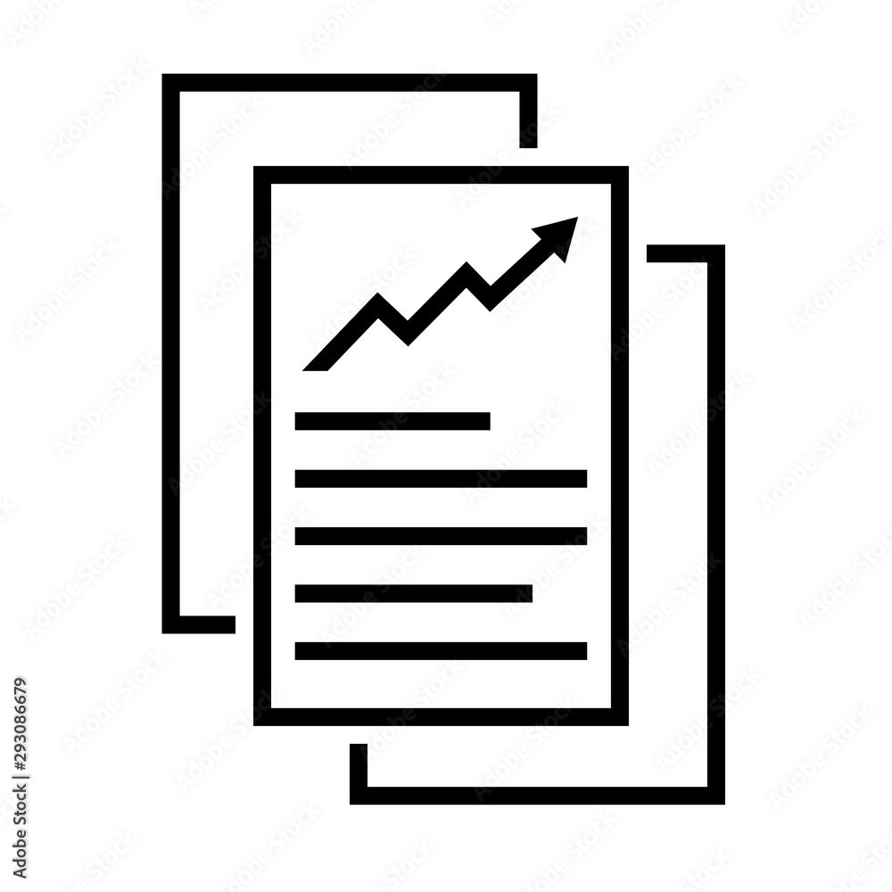 Poster document like auditing vector icon. annual verification illustration symbol. scrutiny sign. report l