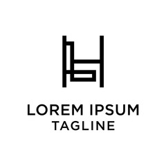 initial letter logo HL, LH logo template 