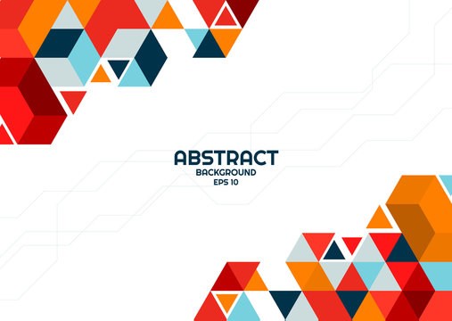 Abstrat geometric background modern shape design colorful style with line digital