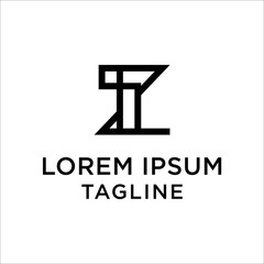 initial letter logo IZ, ZI logo template