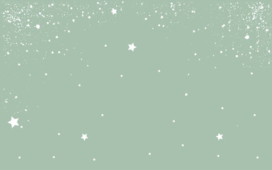 Christmas background gold decoration elements snow and star, vector illustration
