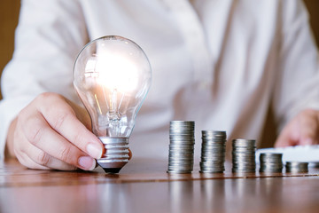 saving coins idea for investment Concept idea and innovation.