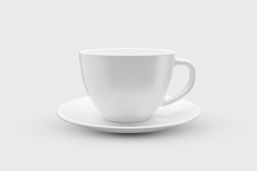 3d illustration Realistic mug mock up  template Easy to change colors