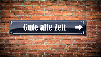 Schild 404 - Gute alte Zeit - obrazy, fototapety, plakaty
