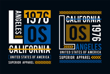 design illustration, Los Angeles, California typography design, tee shirt graphics, vectors