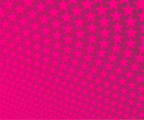 Comic pink dots background. Stars. Vector illustration in pop art retro style