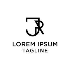 initial letter logo JR, RJ logo template