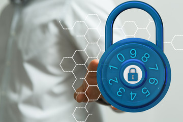 security data code digital in hand