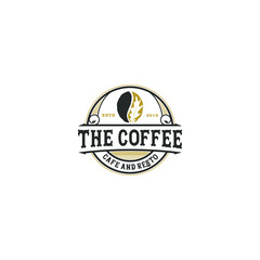 Coffee logo for cafe resto and product label - food drink