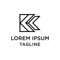 initial letter logo KK logo template 