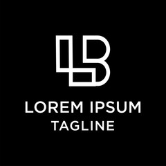 initial letter logo LB, BL logo template