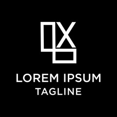 initial letter logo LX, XL logo template 
