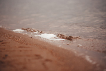 waves on a sandy beach