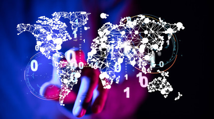 Global network and data exchanges over the world