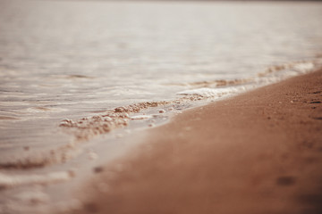 waves on a sandy beach