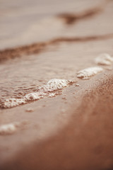 waves on a sandy beach