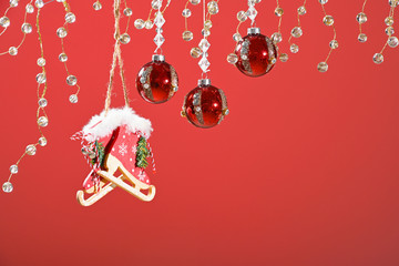 Xmas and christmas ornaments. Christmas family traditions.