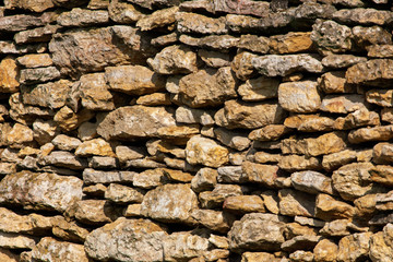 Wall of stone bricks as a background