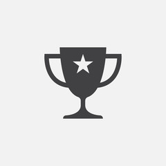 throphy icon vector, champions flat icon design illustrations, winner icon symbol