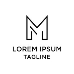 initial letter logo MF, FM logo template