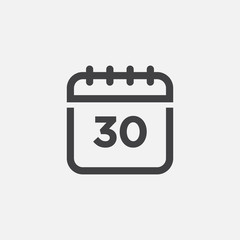 Calendar Icon in trendy flat style isolated on grey background. Calendar symbol design, logo, app, UI. Vector illustration