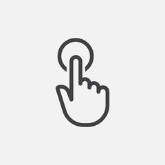 Clicking finger flat icon, hand pointer vector, hand pointer cursor logo design