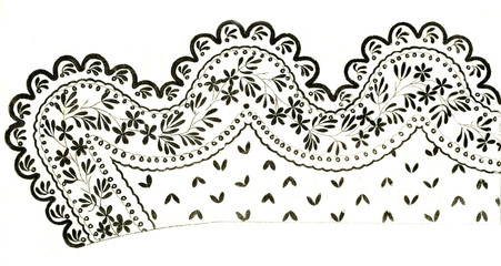 set of floral elements for design